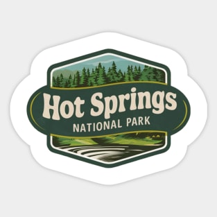 Retro Vintage Hot Springs National Park Sticker